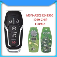 car key for ford mustang lincoln raptor smart card 5 button remote control key fob 902mhz 49 chip