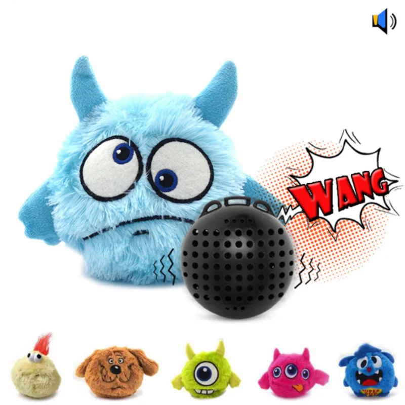 Bouncing Giggle Shaking Ball Dog Plush Toy Electronic Vibrating Automatic Moving Sounds Monster Puppy Toys