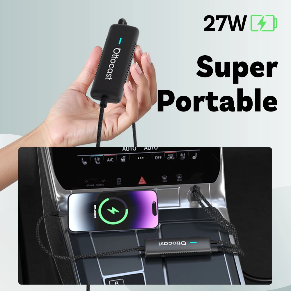 カーナビ Ottocast Mirrortouch Car Adapter OTTOCAST Mirror Touch двузеркальный беспроводной адаптер CarPlay с