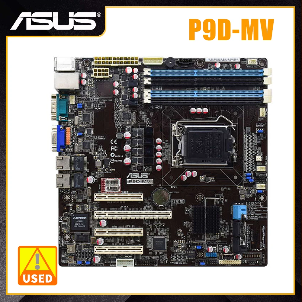 Материнская плата ASUS P9D-MV LGA 1150 Intel C222 для настольного ПК DDR3 32G Xeon E3-1200 v3 Core i3 Cpus PCI-E 3 0