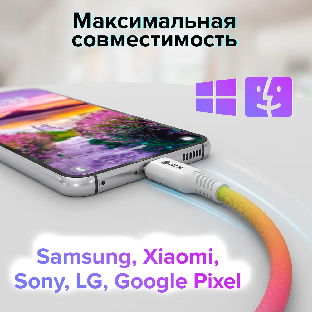 GCR кабель Type C для xiaomi usb c cable Apple MacBook Pro Air iPad Samsung LG type fast charge 5A