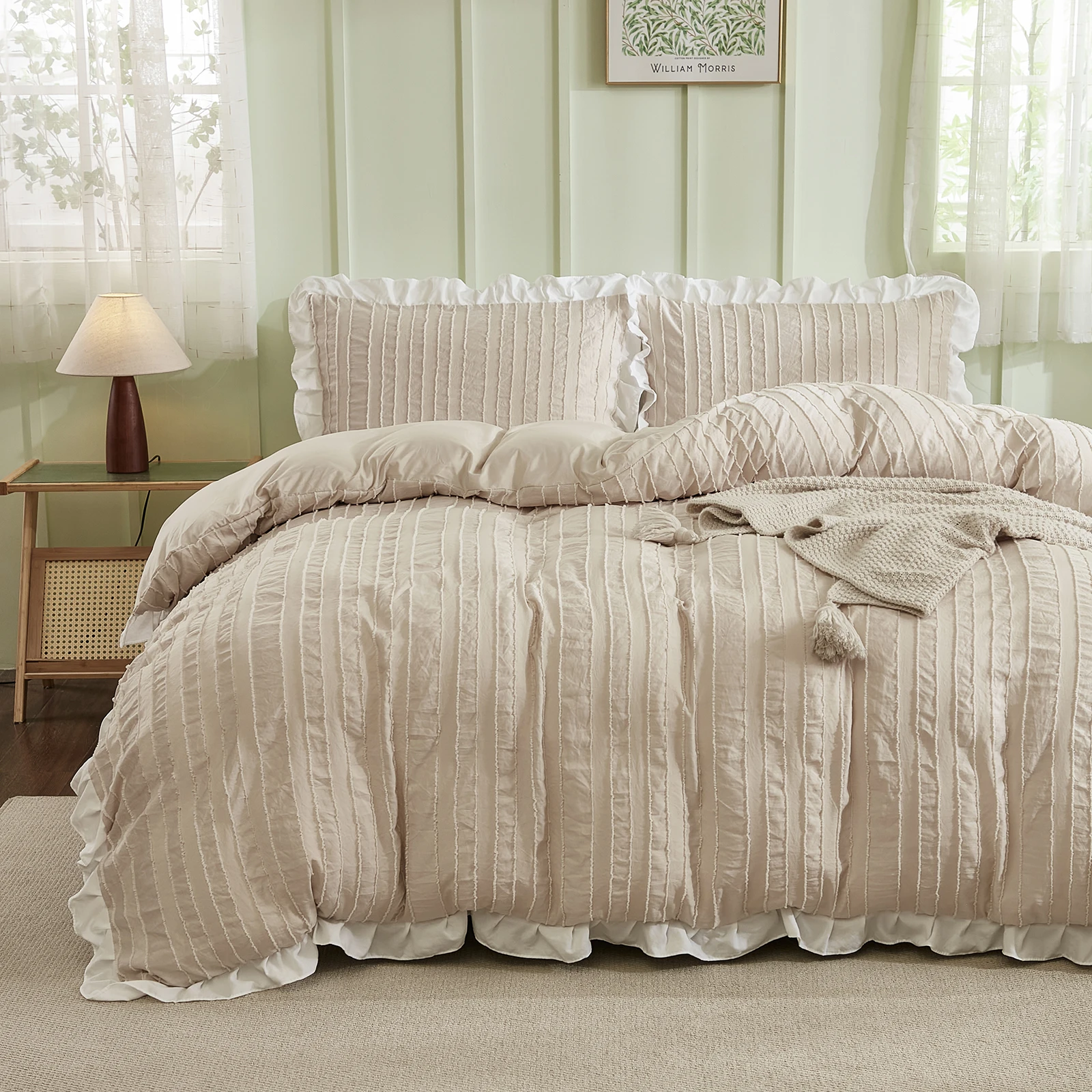 3 Шт. Комплект Пододеяльников В Стиле Бохо Мягкое И Легкое Одеяло Из Полиэстера С