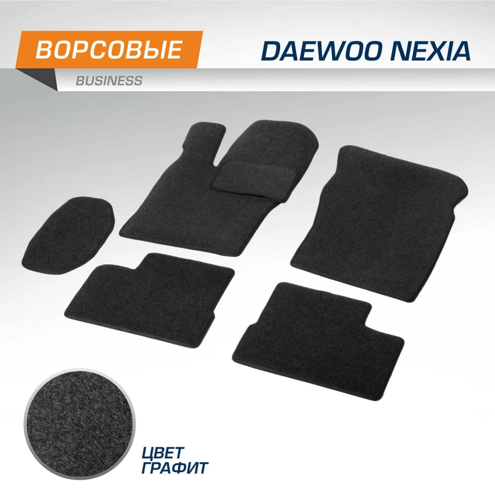 Коврики в салон 6 шт. для Daewoo Nexia N100 (Дэу Нексия) 1995-2008 AutoFlex 5130102 Автоаксессуары