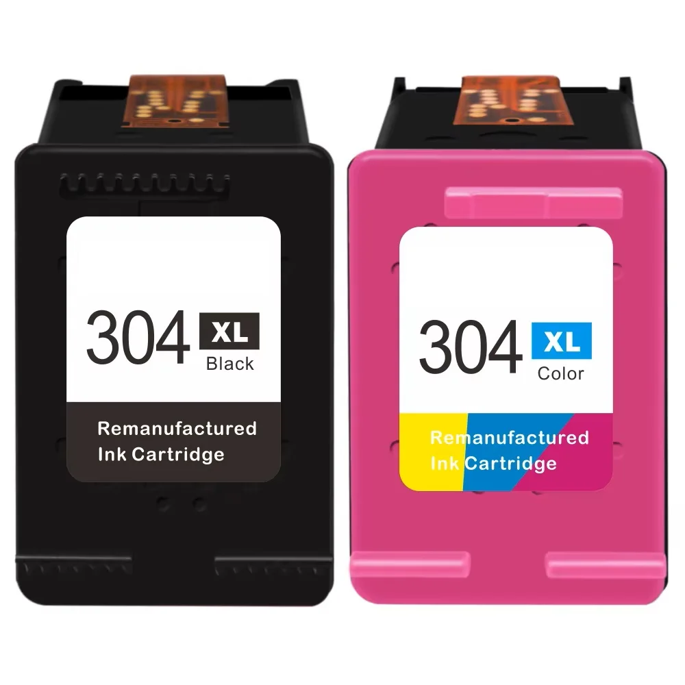 Ink cartridges 304XL Ink Cartridges Compatible with HP 304 XL Envy printers 5010 5020 5030 5032 Deskjet 2620 2622 2630 2632 3720 3730 3764(1 black and 1color)