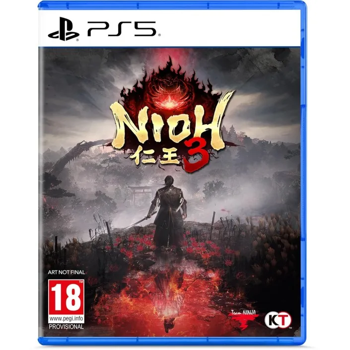 Nioh 3 Launch Edition Steelbook for PlayStation 5, RPG game with dynamic dungeons and 120 FPS performance, featuring English and Japanese audio, ideal for PS5 games enthusiasts.