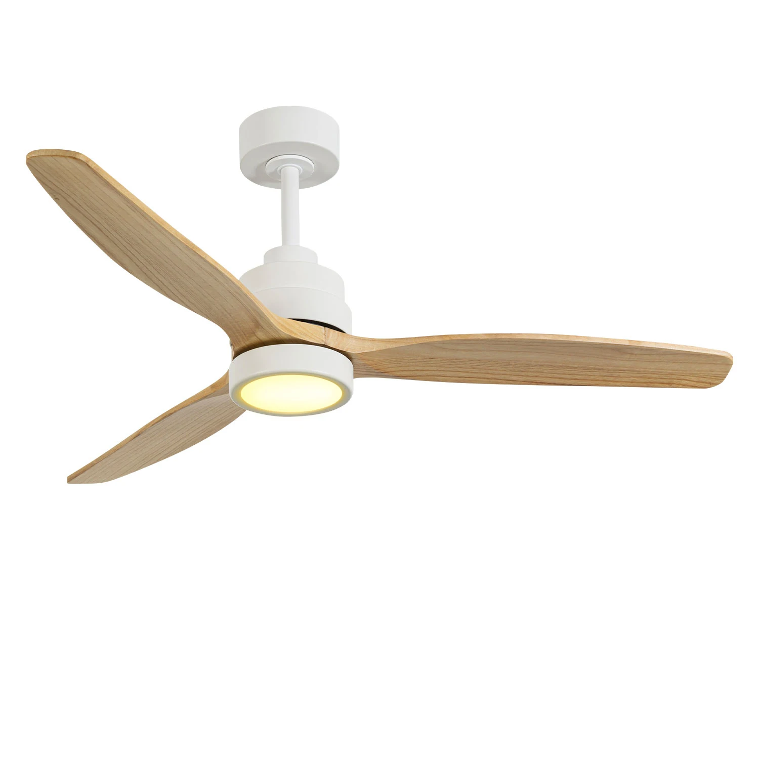 Ventilador de Techo Madera 3 Aspas: 6 Velocidades, Control App/Remoto, 22W | Miravia Premium