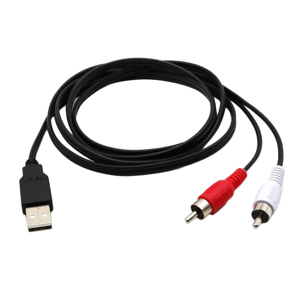 2 порта RCA к USB 0 Аудио/Видео A/V адаптер кабель штекер до сплиттер папа