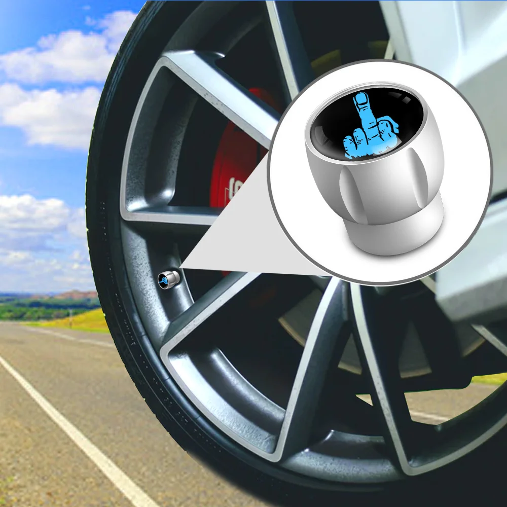 AUTCOAT 4 шт./компл. стиль средних пальцев крышки стержня вентиля шины устойчивый к