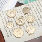 Золотые круглые серьги гвоздики как королева мира, голубь, драгоценные вручную серьги, аксессуары для ногтей, материал