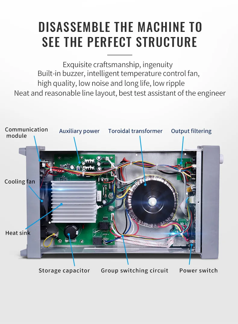Тип высокоточного цифрового программируемого линейного источника питания постоянного тока для цифровой цветной экран 30V10