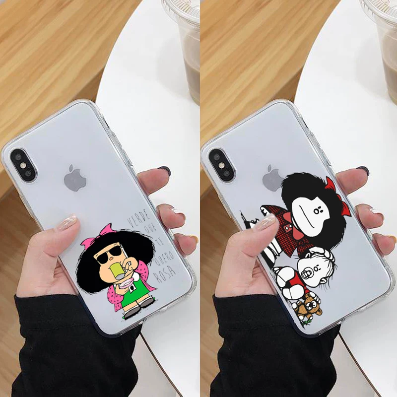 Мягкий прозрачный силиконовый чехол для телефона Quino с испанским комиксом