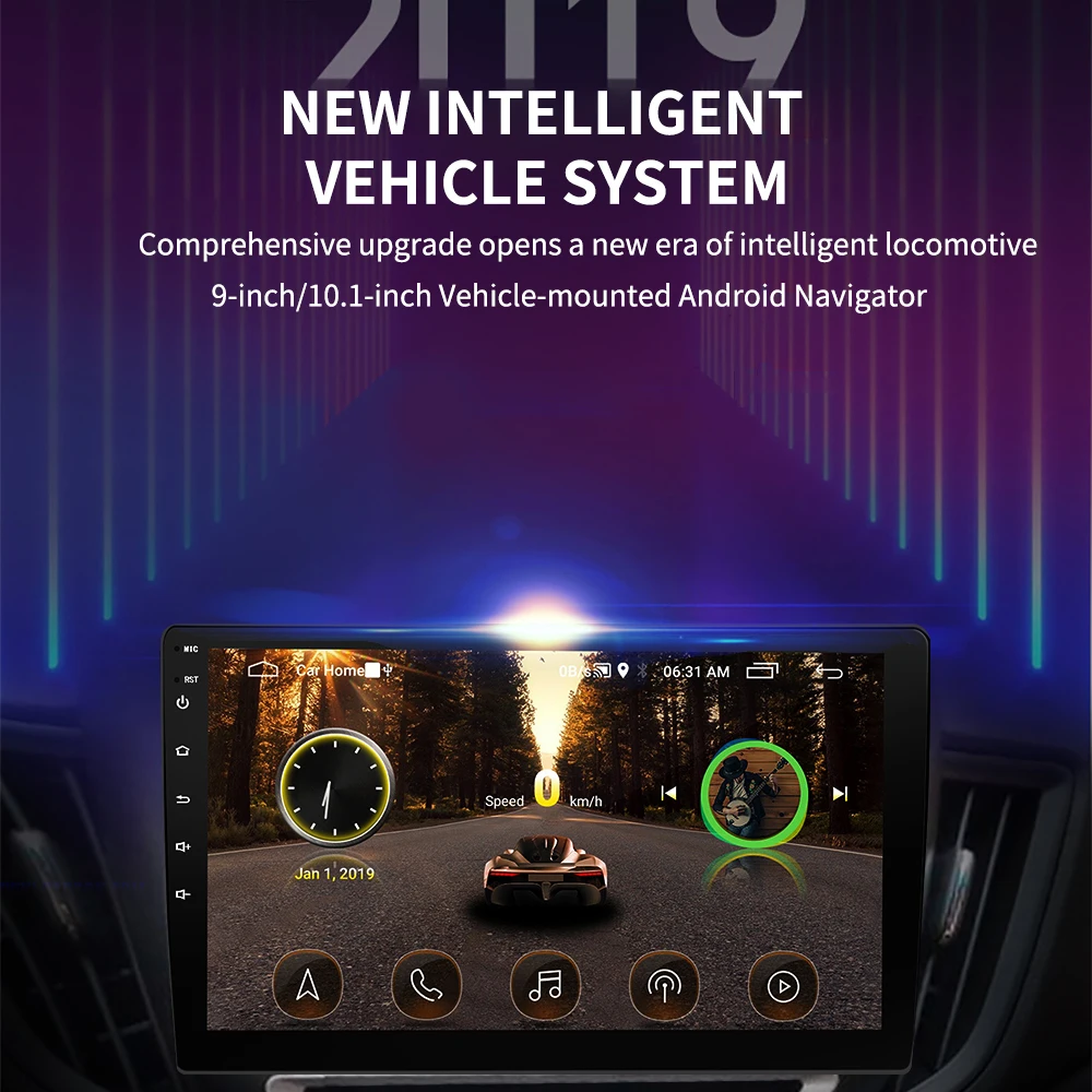 Автомагнитола 10 дюймов Android 8 1 Wifi автомобильная стерео радио Coche gps Carro Bluetooth Mirrorlink