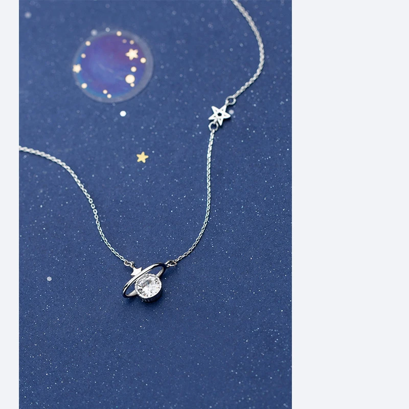 Женское Ожерелье-цепочка из серебра 925 пробы с фианитом