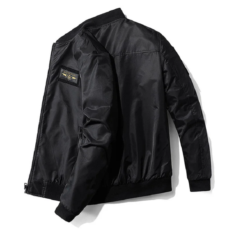 Korean Style Fashion Self-cultivation Double-sided Wear Jacket Plus Velvet Warm Air Force Flight Suit Winter Men's Jacket