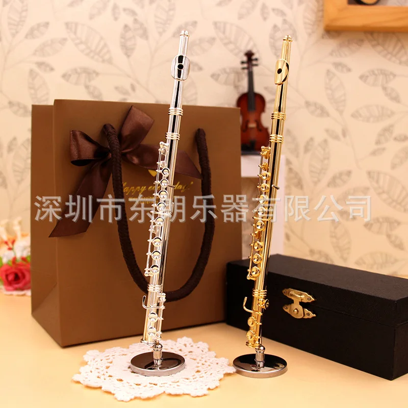 Имитация музыки ветра 3D модель инструмента позолоченная Подарочная флейта для