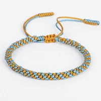 tibetan buddhist braided rope bracelet handmade knot adjustable lucky bracelets bangles for women men jewelry dropshipping