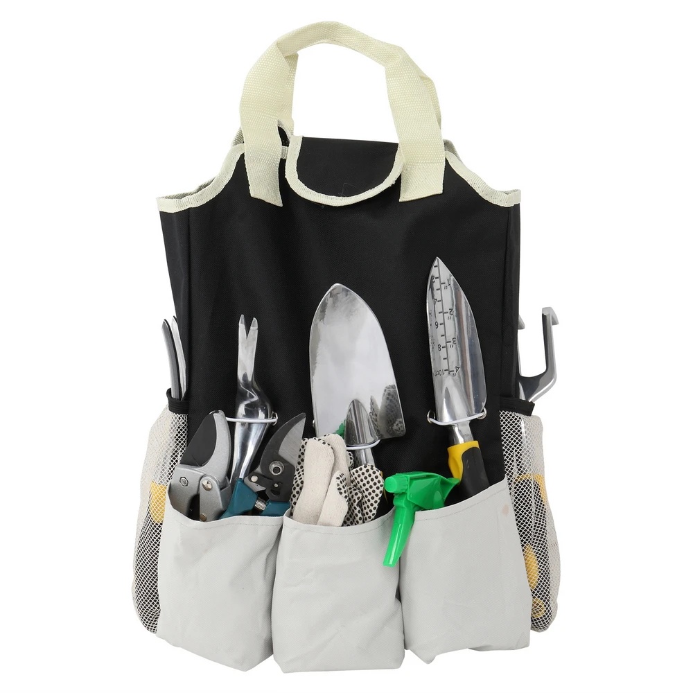 Hot Sale 10PC Garden Tool Kit Grey Black Plant Gardening US Warehouse