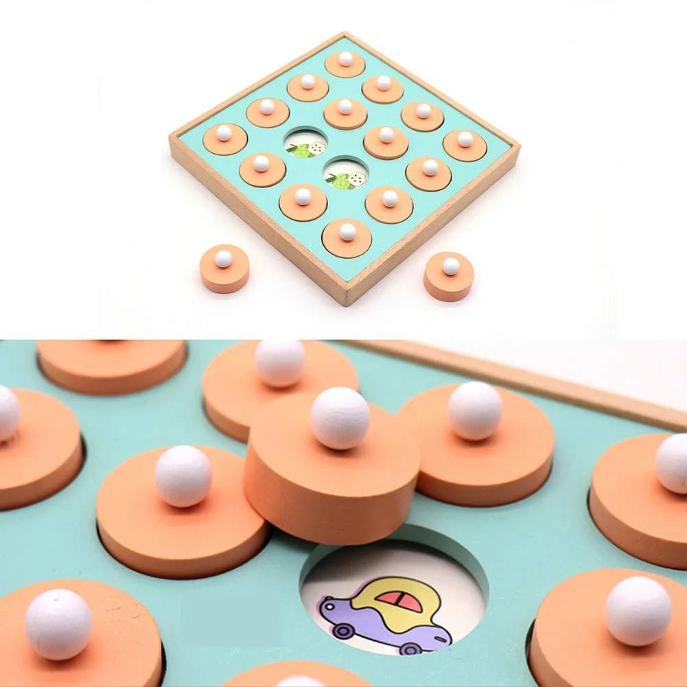 Монтессори игра в шахматы с памятью 3D пазлы деревянные ранние развивающие