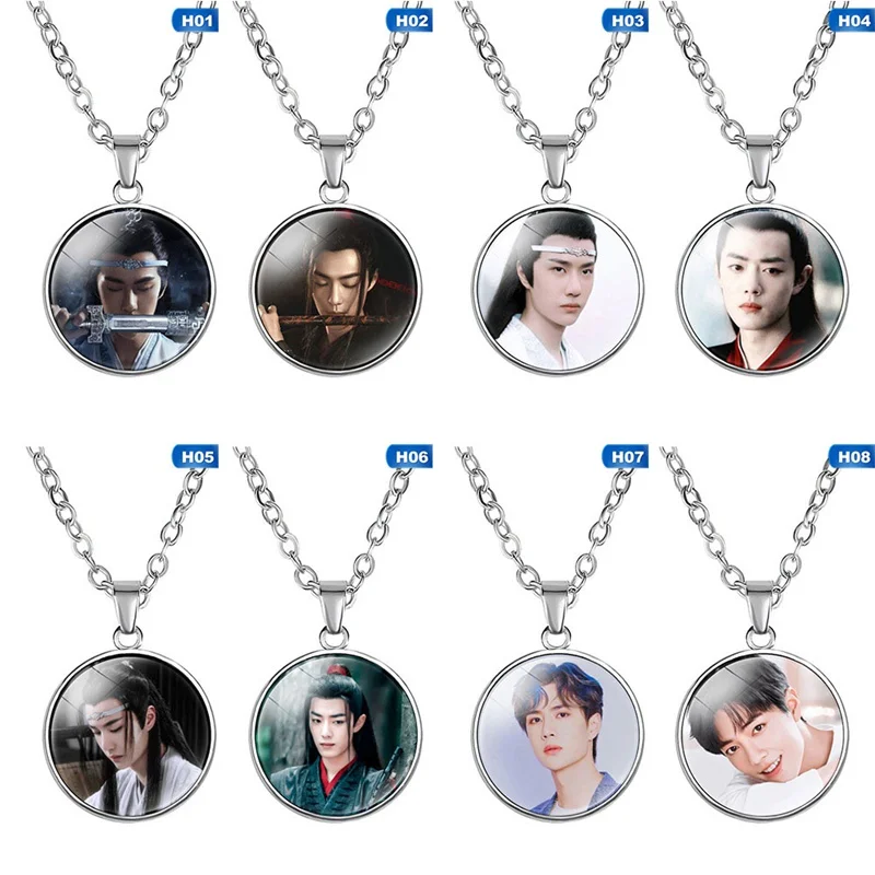 Ожерелье Wei WuXian Lan WangJi CHEN QING LING со стеклянным кристаллом колье Xiao Zhan Wang Yibo подвеска