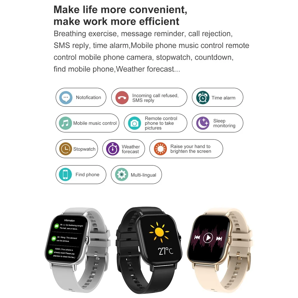 

DT94 Smart Watch 1.78inch Big Screen ECG Heart Rate Blood Pressure men women Bluetooth Call smartwatch for IOS Android PK DTX