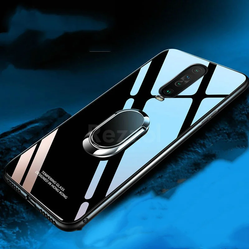 Чехол для Xiaomi Redmi K30 закаленное стекло жесткое чехол 5G с кольцом на палец Coques| |