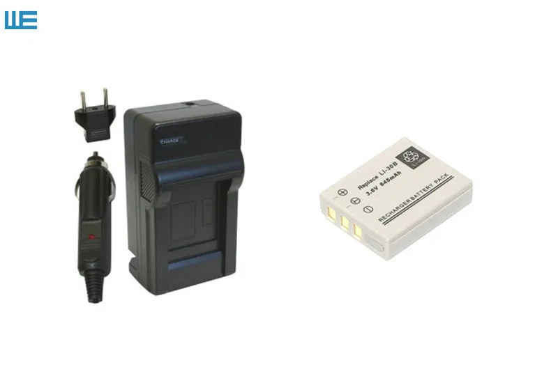Li-30B Li30B аккумулятор+ зарядное устройство для Olympus Stylus Verve/MJU-mini Digital и Stylus Verve S/MJU-mini Digital S - Цвет: Белый
