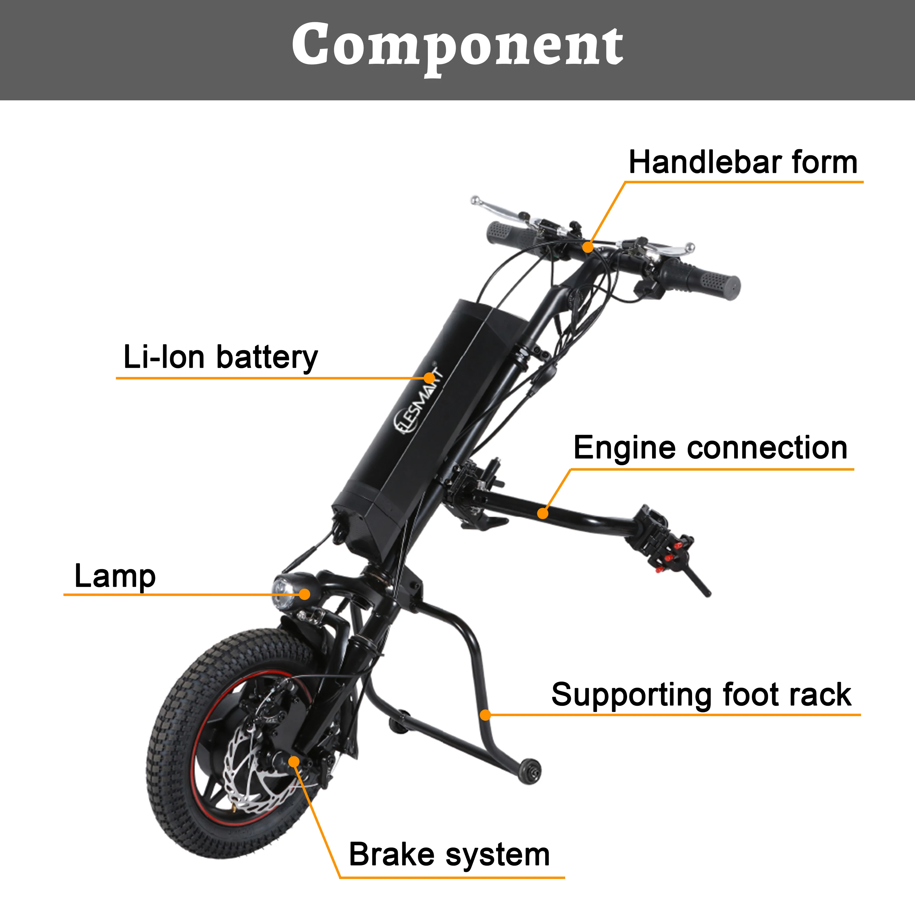 Комплект для преобразования электроинвалидной коляски трактора КТ ЖК дисплей