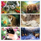 Алмазная 5D картина с животными, алмазная вышивка с медведем, мозаика с квадратными стразами, украшение для дома, подарок