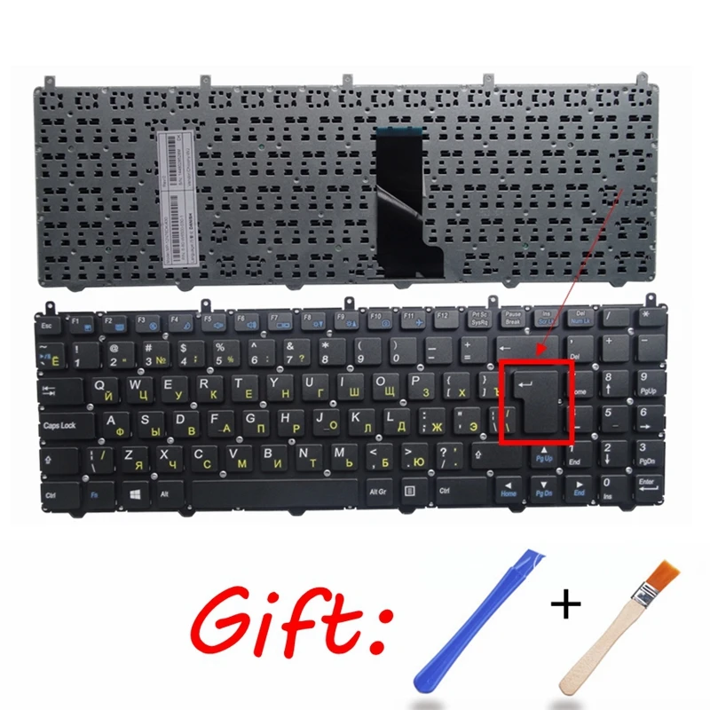 

RUSSIAN Keyboard for DNS Clevo W650 W650SRH W655 W650SR W650SC R650SJ W6500 W650SJ w655sc w650sh MP-12N76SU-4301 RU BLACK