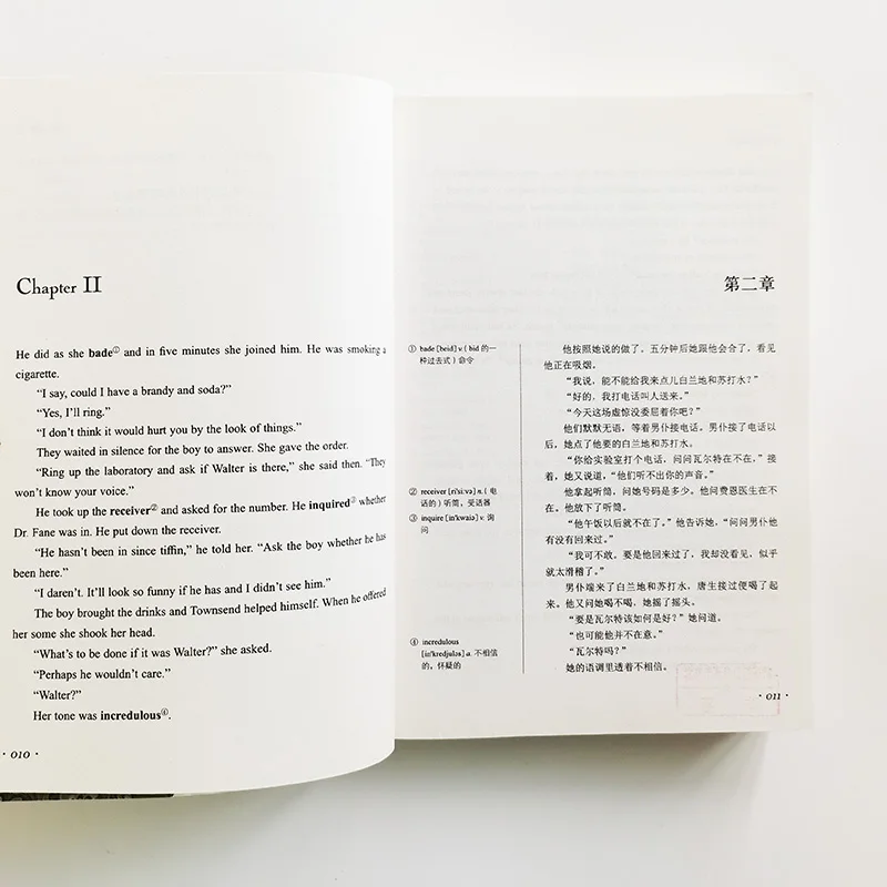 Двуязычная книга для чтения с рисунком Veil учеников средней школы на английском и