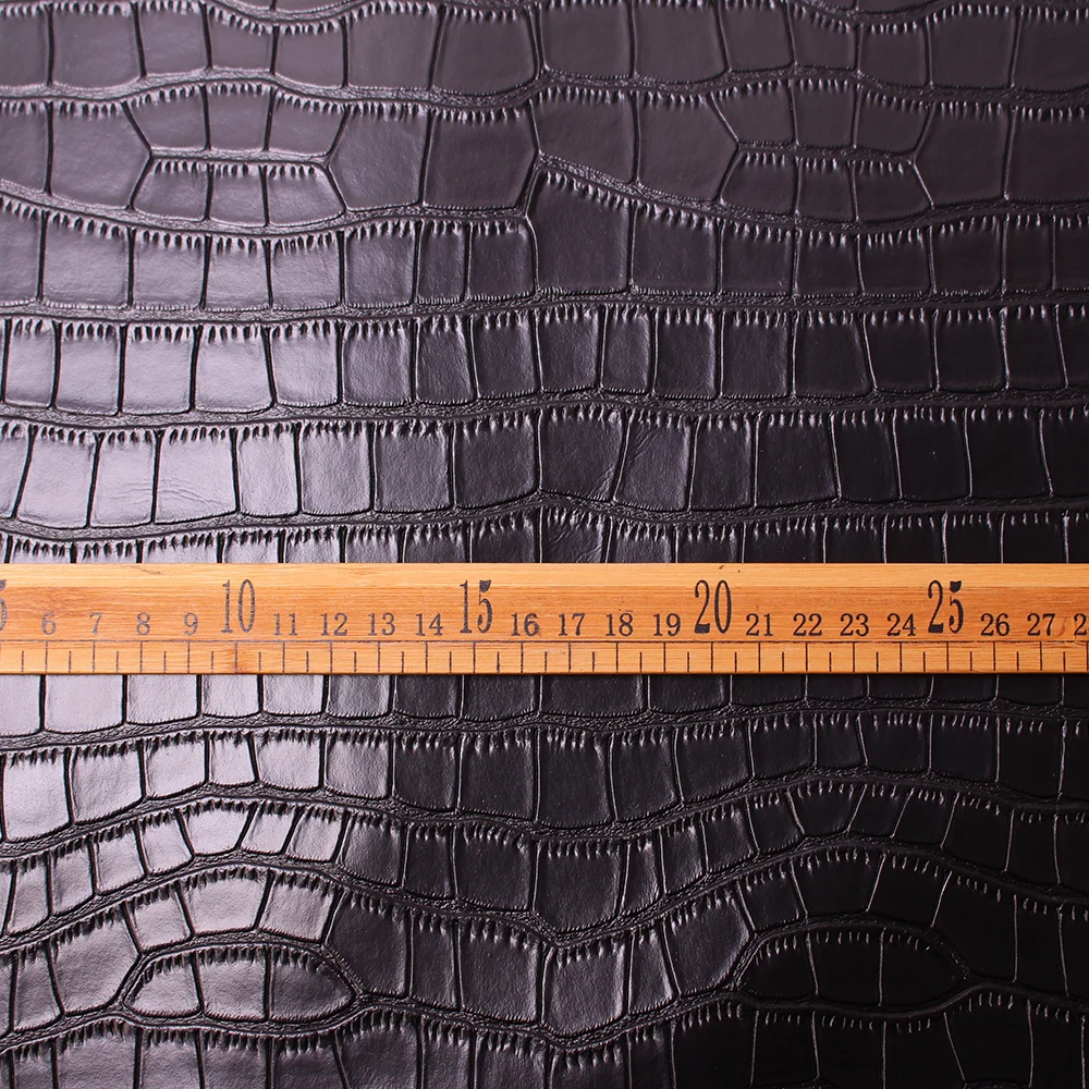 Хорошая черная квадратная искусственная кожа имитация крокодила ткань толстая