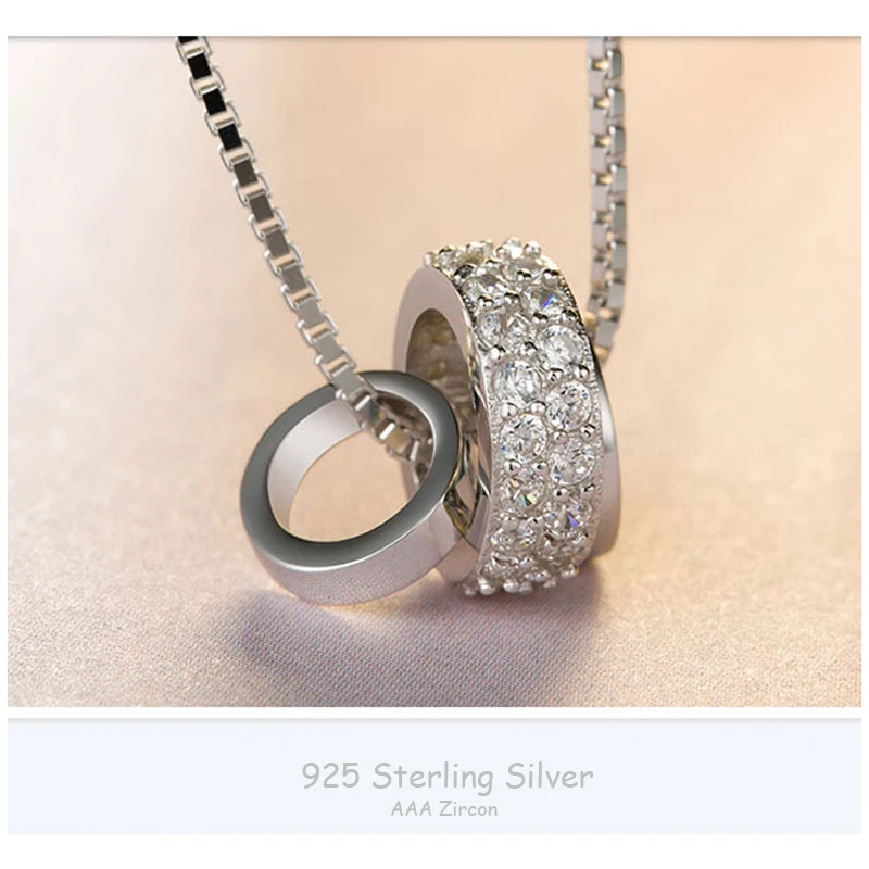 Женская круглая подвеска с тремя вращающимися круглыми фианитами ожерелье из