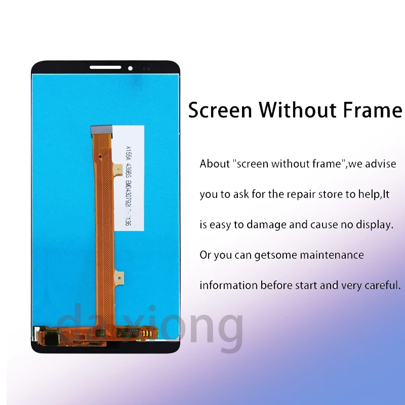 for huawei mate 7 lcd touch screen assembly replacement parts for ascend mate 7 display phone for huawei mate 7 display free global shipping