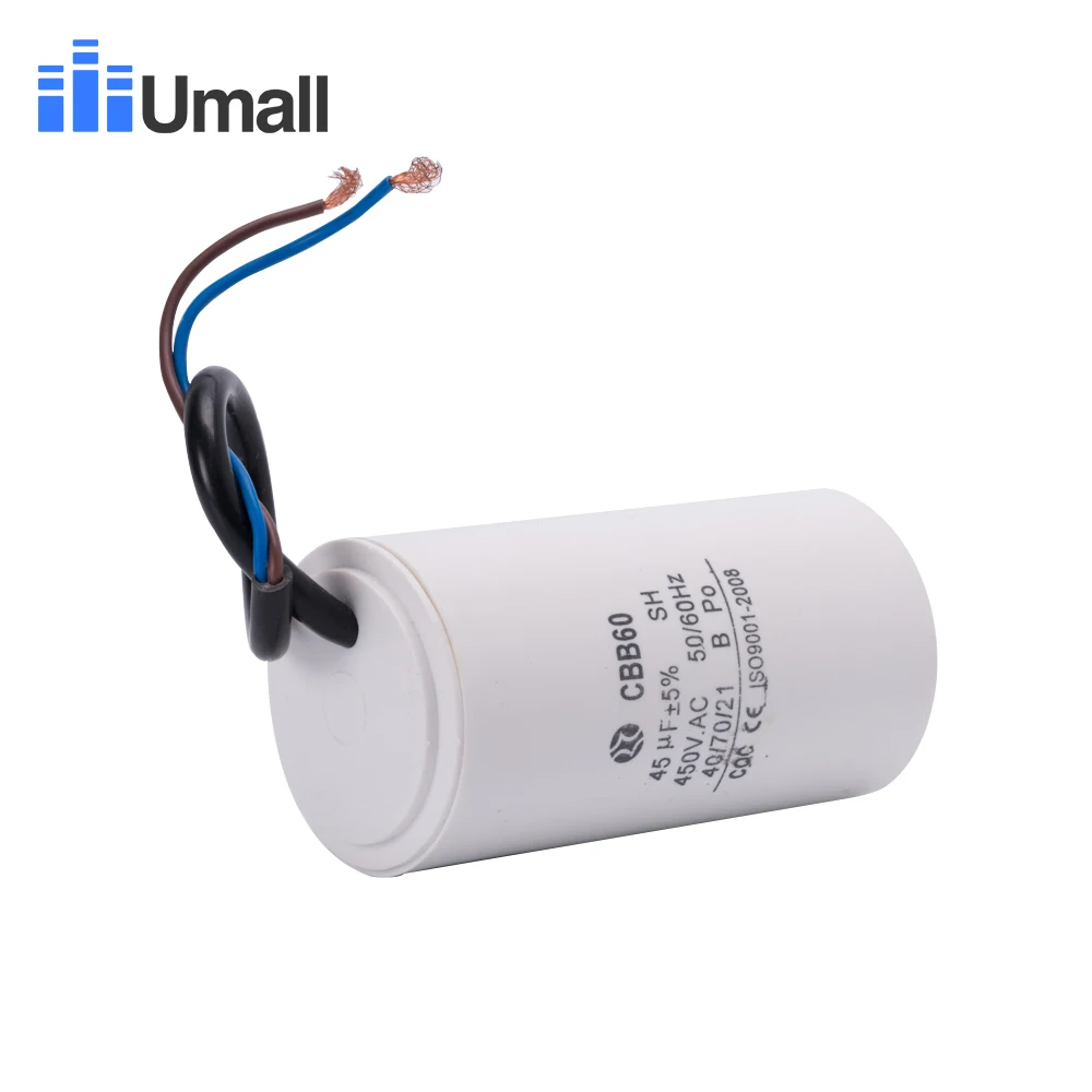 CBB60 450V 45uf электродвигатель конденсатор переменного тока однофазный 220V
