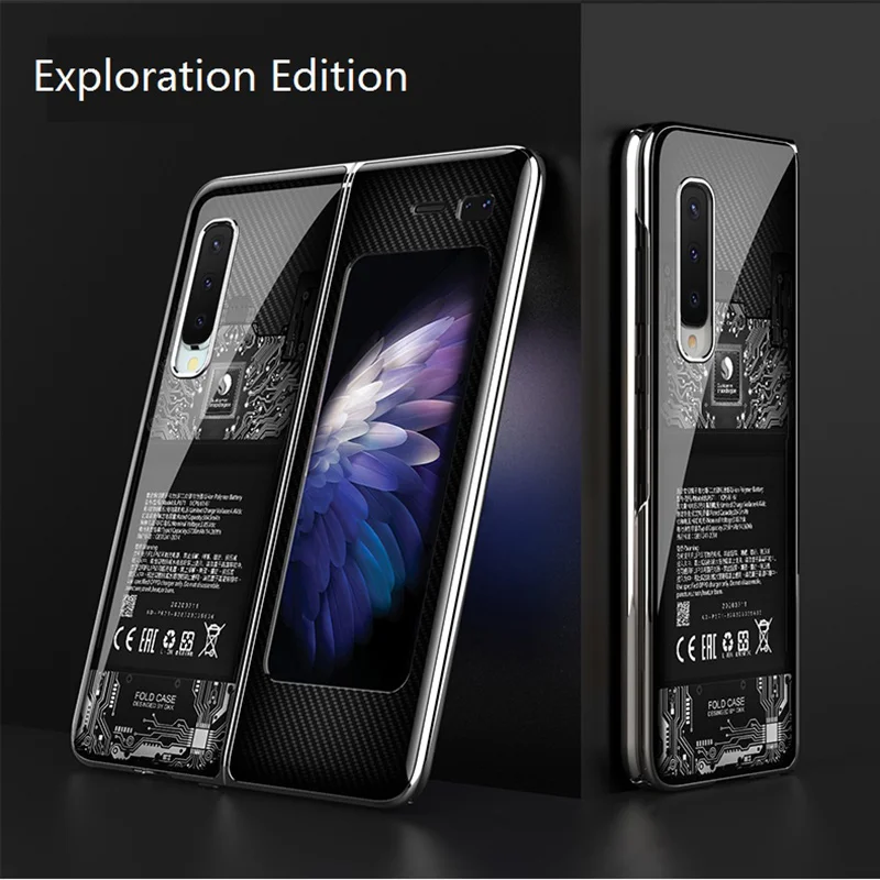 For Samsung Galaxy Z Fold Phone Case Luxury Plating PC Cover For Galaxy Fold F9000 W2020 New Creative Anti Fall Protective Funda