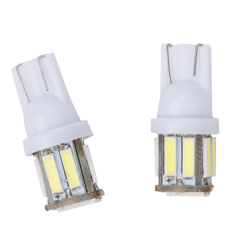 RXZ 10 шт. W5W светодиодный T10 7020 SMD для парковочные фары автомобиля Габаритные лампы