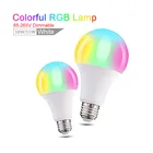 Светодиодная лампа E27, меняющая цвета, 16 цветов, 51015 Вт 85-256 В + инфракрасный пульт дистанционного управления