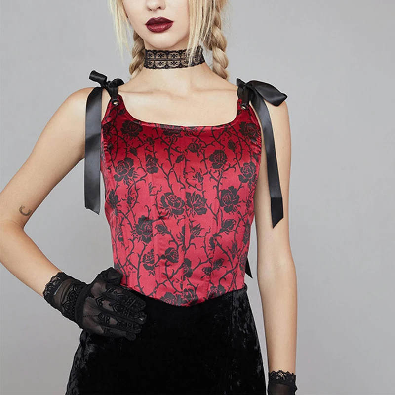 

Женский укороченный топ с открытой спиной, без бретелек, в готическом стиле