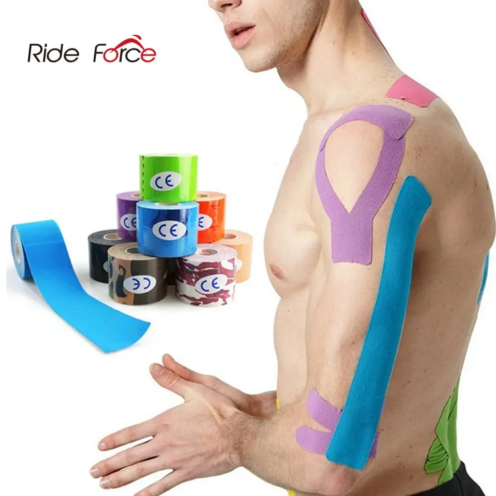 

2 Size Elastic Kinesiology Tape Athletic Recovery Sports Safety Muscle Pain Relief Knee Pads Support Gym Fitness Bandage