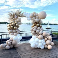 double cream peach apricot gold latex balloon arch kit wedding birthday party balloon garland event celebrate baby shower decor