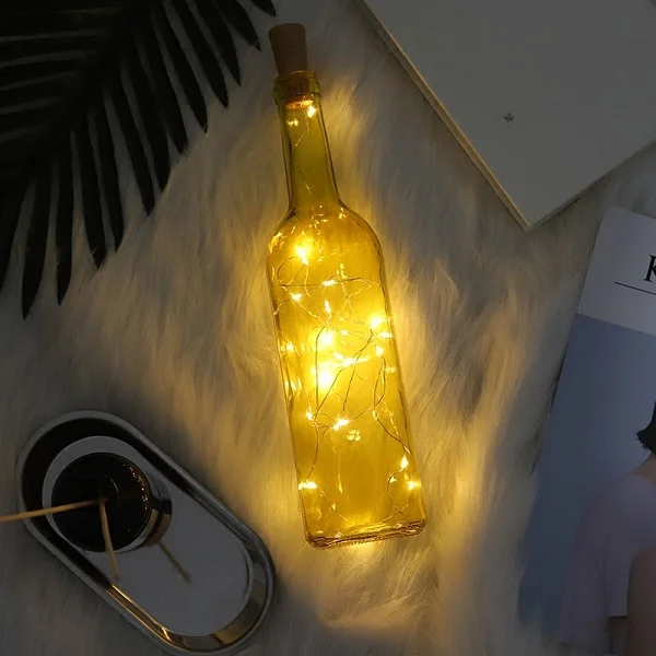 Светодиодная гирлянда медная проволока сказочные ночные огни 2 м стеклянная