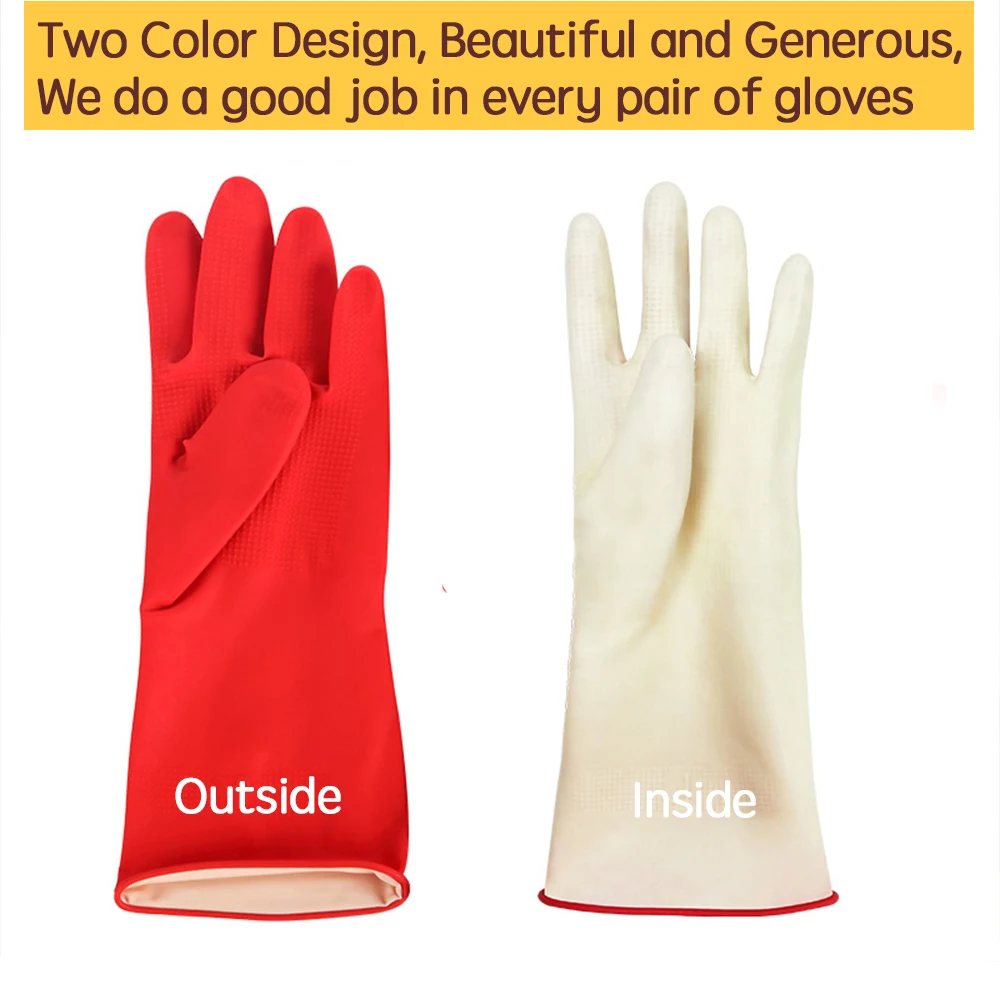 Красные перчатки кухонные для мытья посуды устойчивые к порезам работы