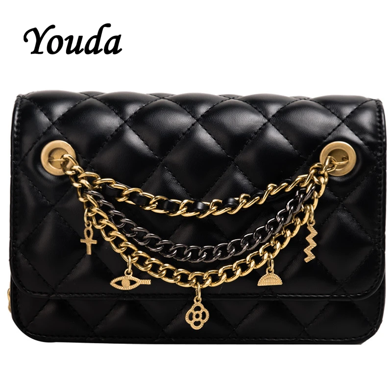 Youda оригинальный дизайн украшение цепи женская сумка мессенджер классическая на
