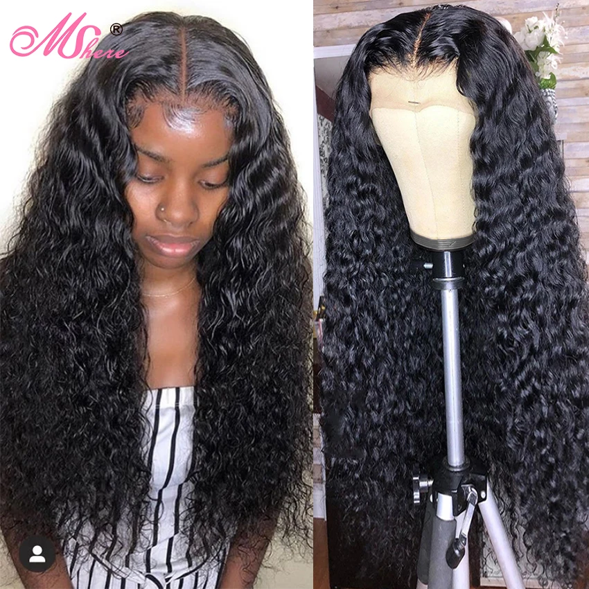 Волосы Mshere перуанские волнистые волосы с кружевной фронтальной 100% человеческие