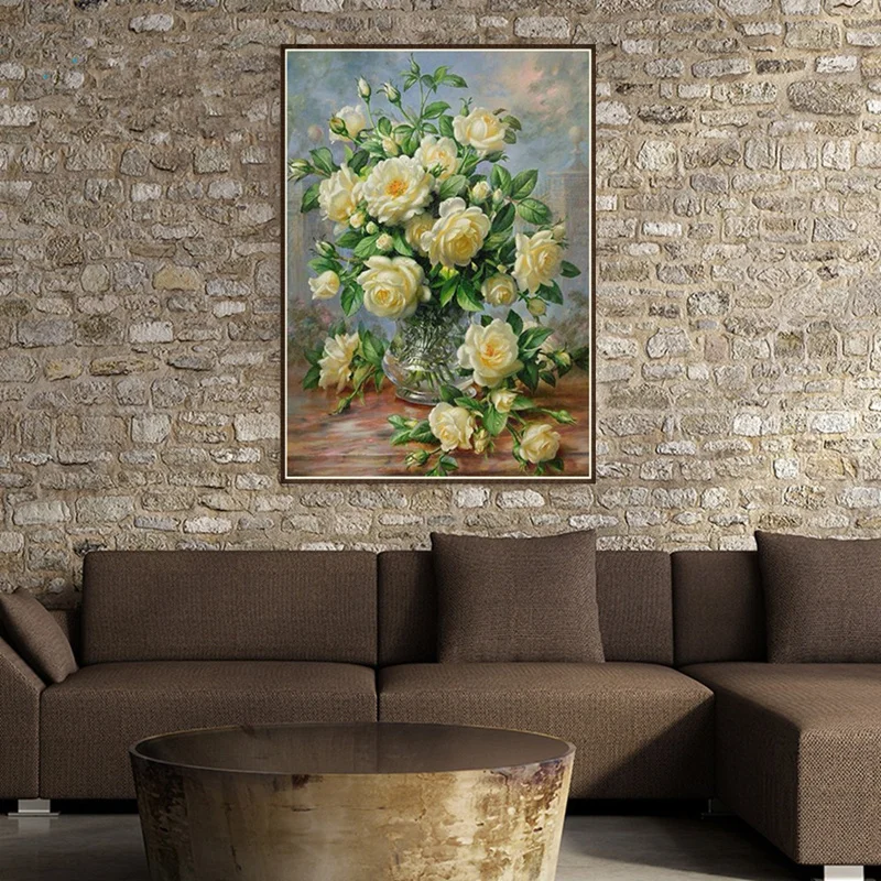 5D красивый цветочный узор алмазная вышивка рукоделие живопись крестиком круглые