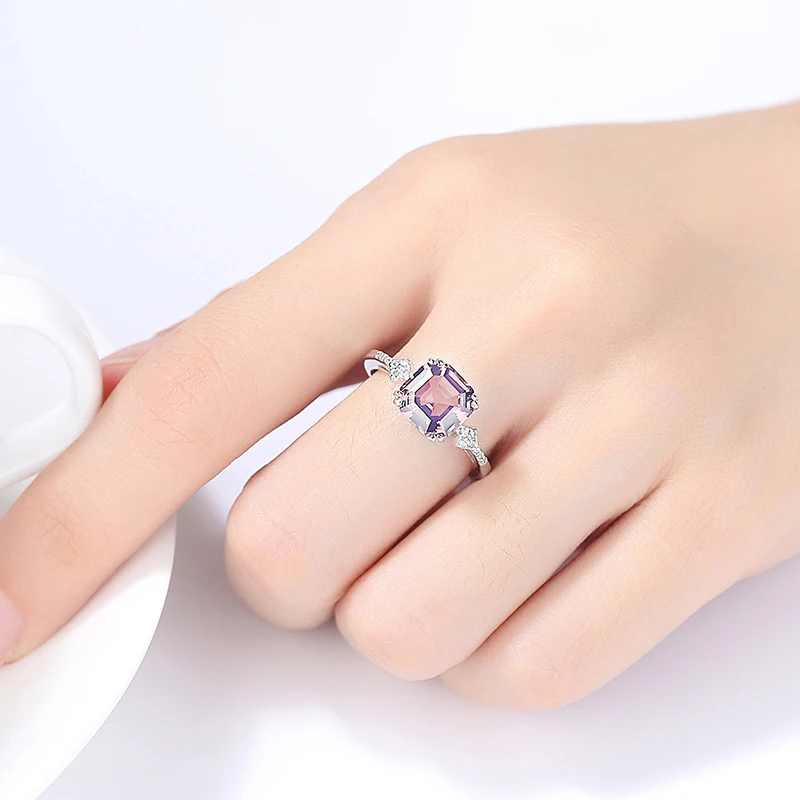 Модные кольца JoyceJelly из морганита для женщин серебро 925 пробы свадебные украшения