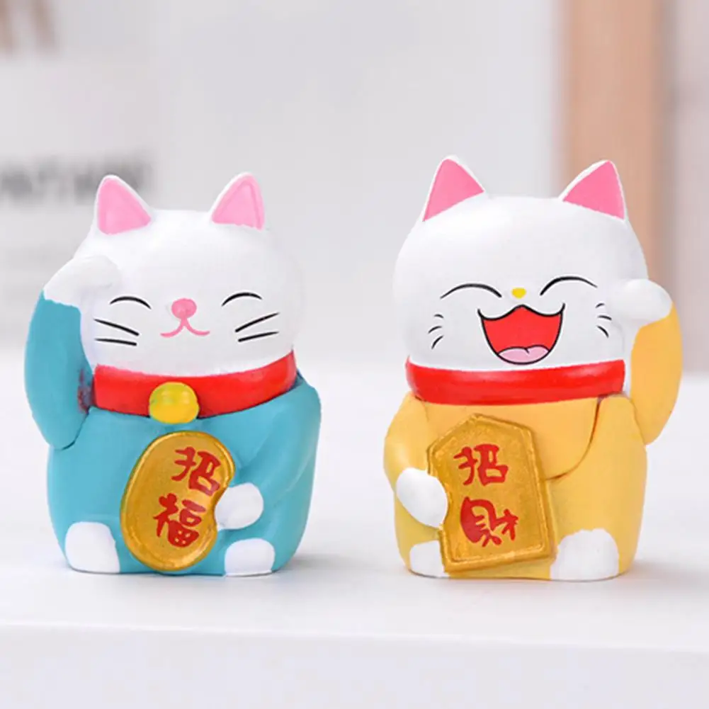 4 шт. миниатюрные статуи с изображением котов пейзаж украшение для сада бонсай