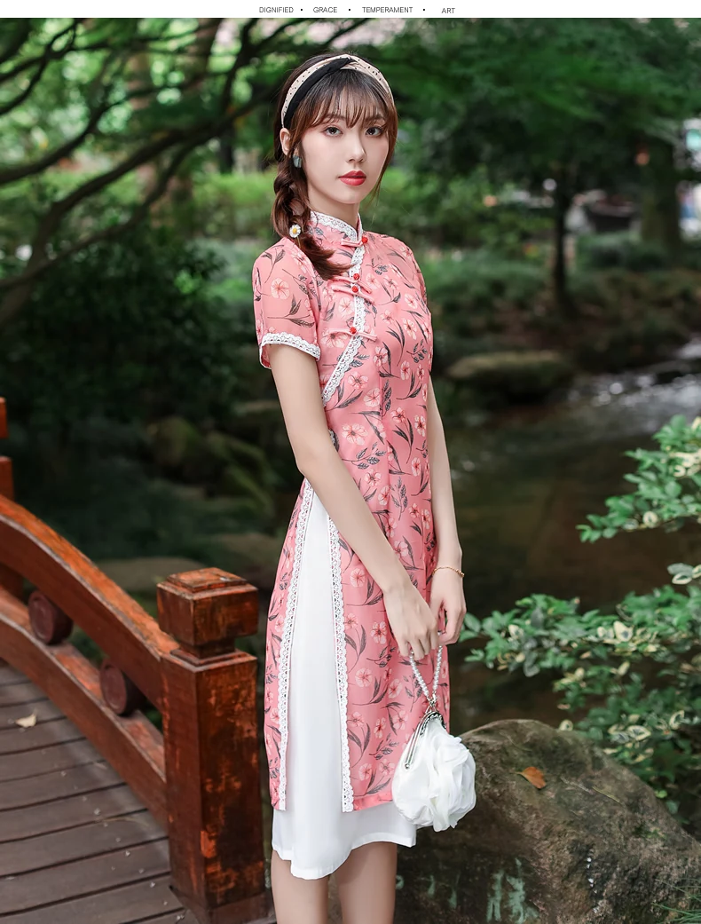 Летние Вьетнам аозай азиатская одежда традиционное платье Чонсам платья |