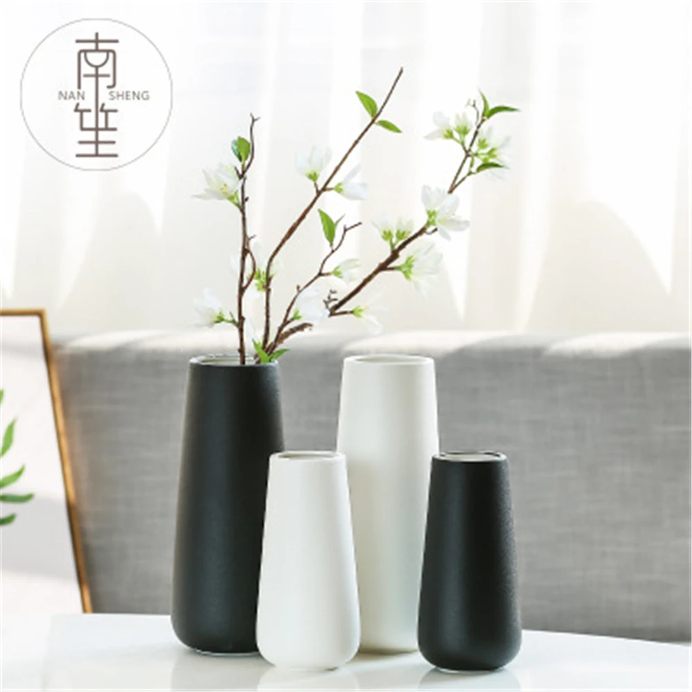 

Ceramic Vase Tabletop Vase Black White Dried Flower Containers Home Decor Desktop Decorative Vase Wedding Gifts Modern Vase