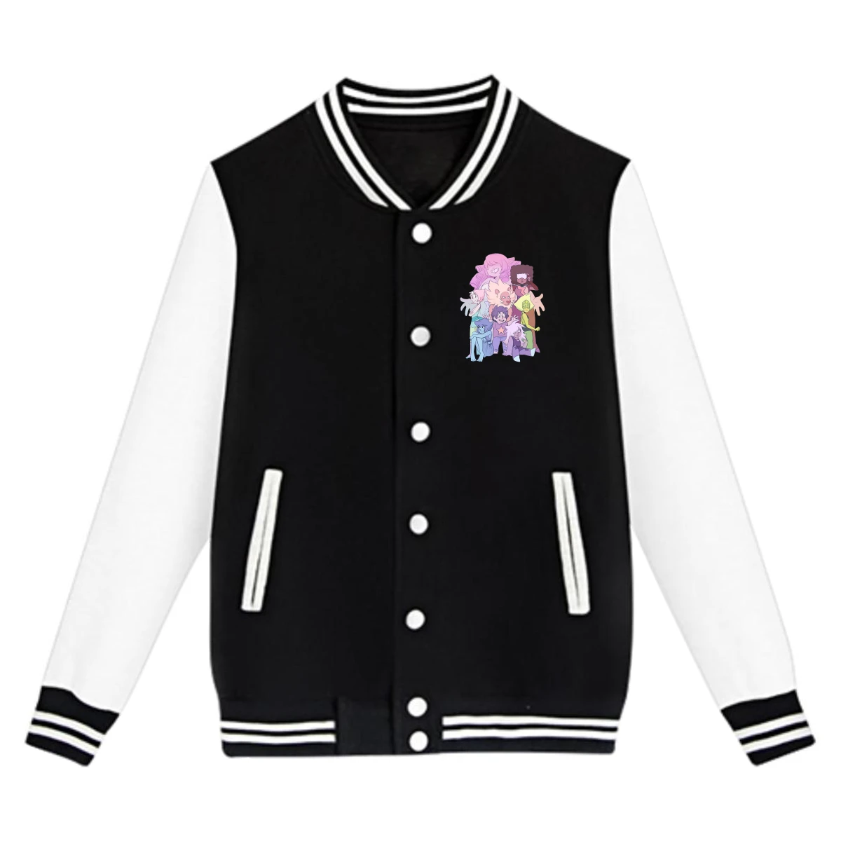 

Куртка Steven Universe в стиле аниме для подростков, модная повседневная спортивная бейсбольная форма, уличные куртки в стиле хип-хоп для мальчико...